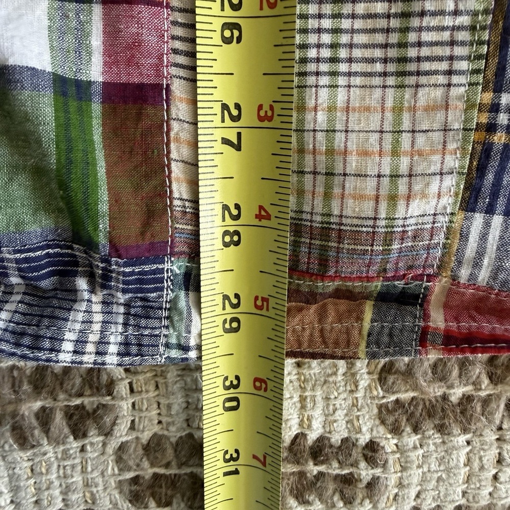 VTG 70s Patchwork Madras Plaid Wrap Skirt Size XS Coastal Preppy - Picture 6 of 7